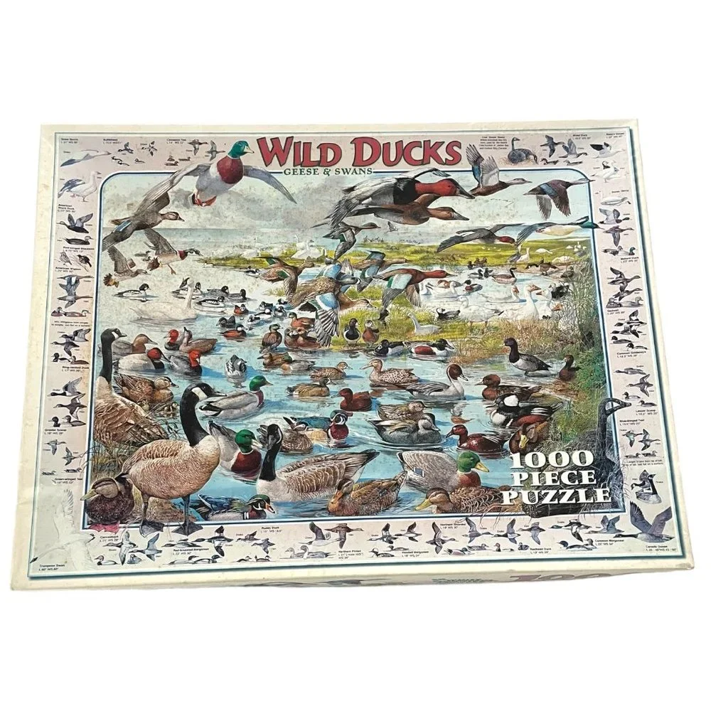 White Mountain Wild Ducks Geese & Swans Jigsaw Puzzle 1000 Pieces 2004 Birds